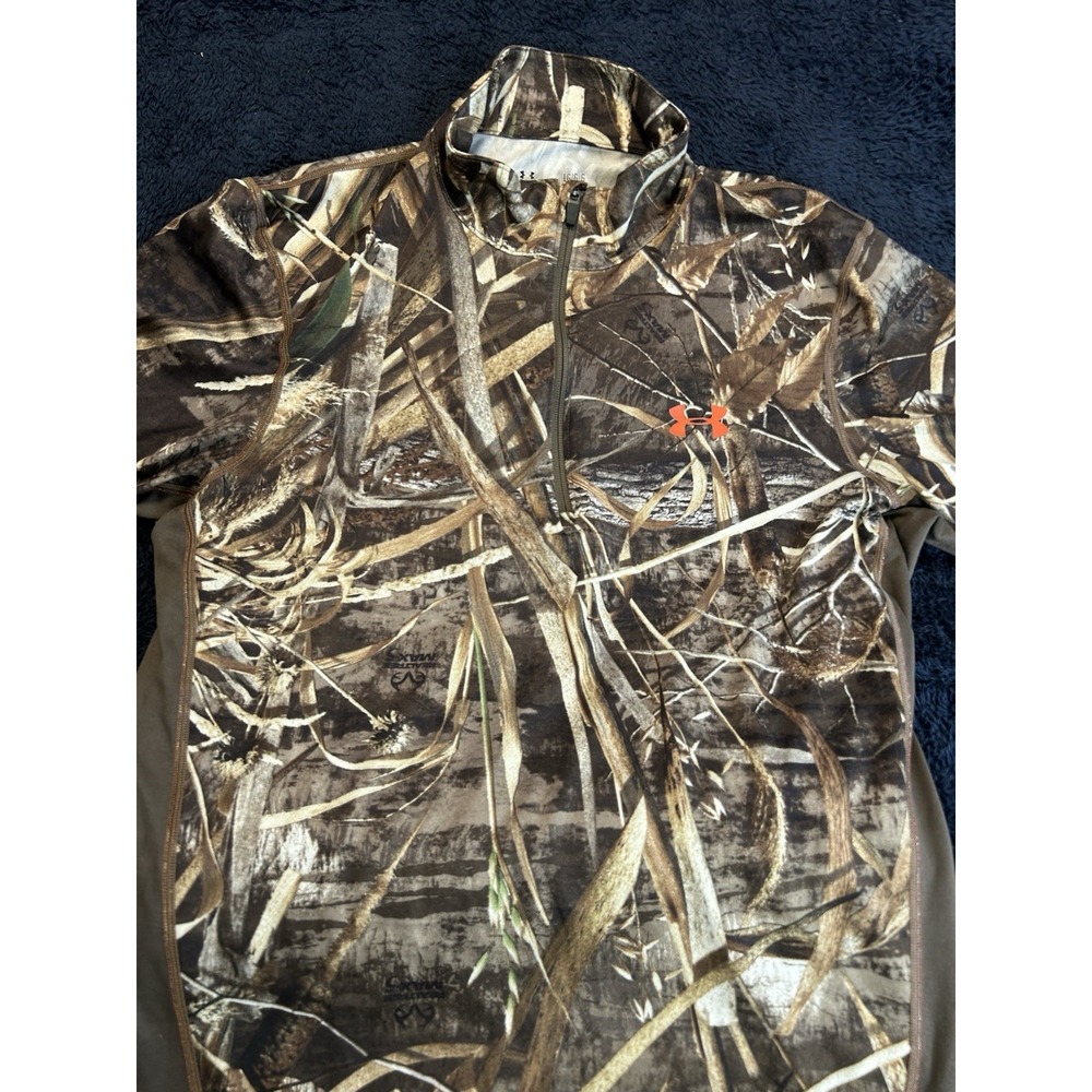 Under Armour Scent Control Camo 1/4 Zip Pullover Men's Large Style 1259149